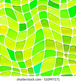 abstract vector stained-glass mosaic background - green and yellow