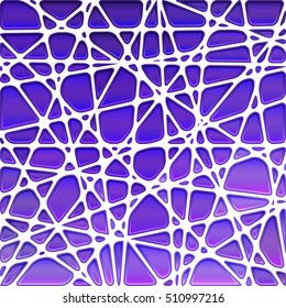 abstract vector stained-glass mosaic background - purple and violet