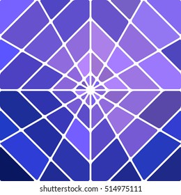 abstract vector stained-glass mosaic background - blue and violet rhombus