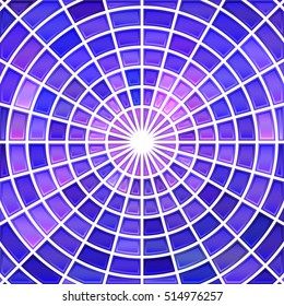 abstract vector stained-glass mosaic background - blue and violet