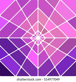 abstract vector stained-glass mosaic background - purple and violet rhombus