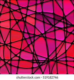 abstract vector stained-glass mosaic background - red and purple