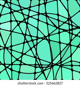 abstract vector stained-glass mosaic background - light blue