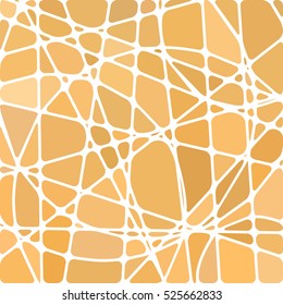 abstract vector stained-glass mosaic background - orange and beige