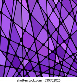 abstract vector stained-glass mosaic background - purple and violet