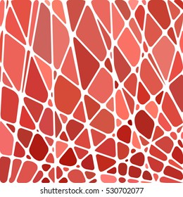 abstract vector stained-glass mosaic background - red and pink