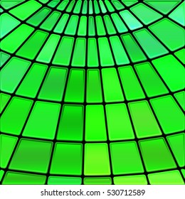 abstract vector stained-glass mosaic background - bright green