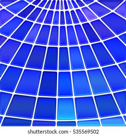 abstract vector stained-glass mosaic background - bright blue