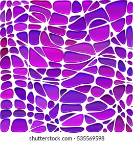 abstract vector stained-glass mosaic background - purple and violet