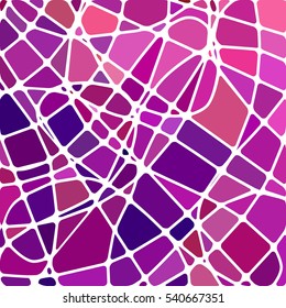 abstract vector stained-glass mosaic background - purple and violet