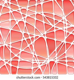 abstract vector stained-glass mosaic background - light red