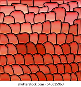 abstract vector stained-glass mosaic background - light red