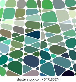 abstract vector stained-glass mosaic background - green and blue