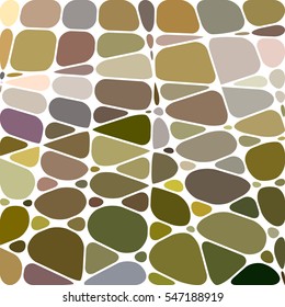 abstract vector stained-glass mosaic background - brown and gray