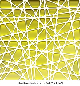 abstract vector stained-glass mosaic background - pale yellow