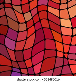 abstract vector stained-glass mosaic background - purple and red