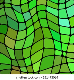 abstract vector stained-glass mosaic background - bright green