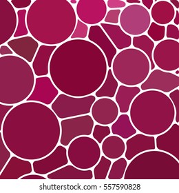 abstract vector stained-glass mosaic background - purple circles
