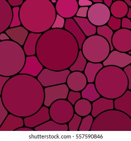 abstract vector stained-glass mosaic background - purple circles