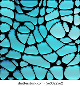 abstract vector stained-glass mosaic background - light blue