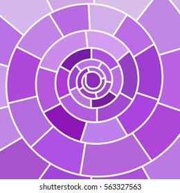 abstract vector stained-glass mosaic background - violet spiral