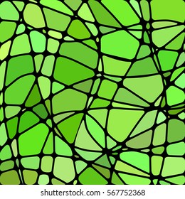 abstract vector stained-glass mosaic background - bright green