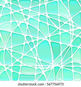 abstract vector stained-glass mosaic background - light blue