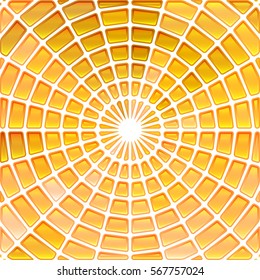 abstract vector stained-glass mosaic background - golden yellow