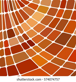 abstract vector stained-glass mosaic background - orange and brown