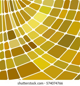 abstract vector stained-glass mosaic background - yellow and brown