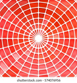 abstract vector stained-glass mosaic background - bright red