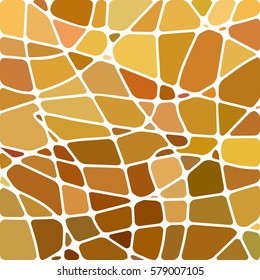 abstract vector stained-glass mosaic background - orange and brown