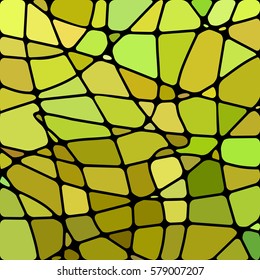 abstract vector stained-glass mosaic background - yellow and green