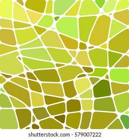 abstract vector stained-glass mosaic background - yellow and green