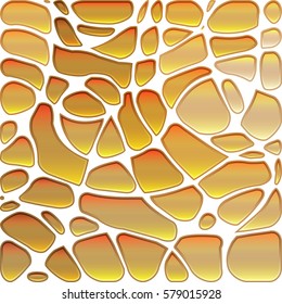 abstract vector stained-glass mosaic background - orange and beige