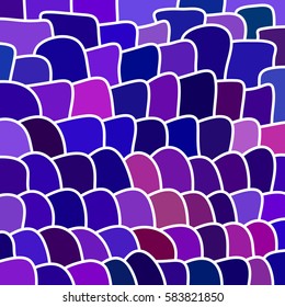 abstract vector stained-glass mosaic background - blue and violet