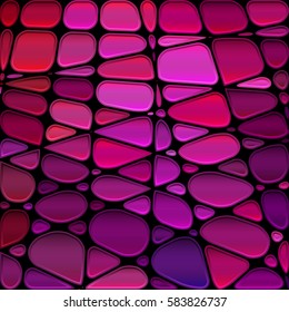 abstract vector stained-glass mosaic background - purple and magenta