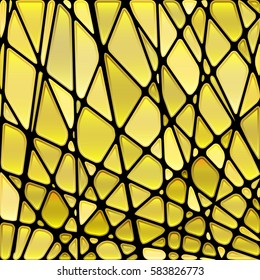 abstract vector stained-glass mosaic background - pale yellow