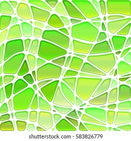 abstract vector stained-glass mosaic background - green and yellow