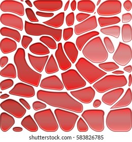 abstract vector stained-glass mosaic background - pale red