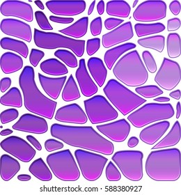 abstract vector stained-glass mosaic background - purple and violet