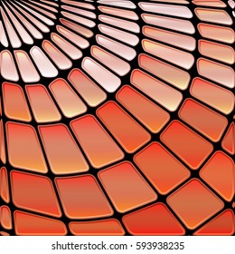 abstract vector stained-glass mosaic background - light red