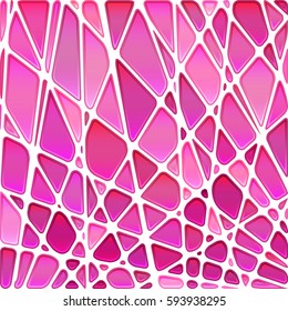 abstract vector stained-glass mosaic background - purple and red