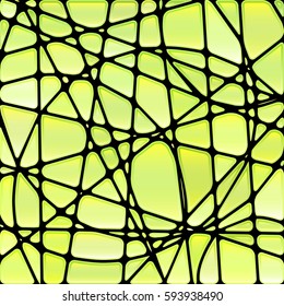 abstract vector stained-glass mosaic background - light yellow