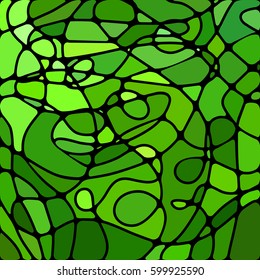 abstract vector stained-glass mosaic background - bright green