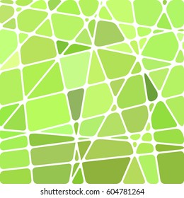 abstract vector stained-glass mosaic background - green and yellow