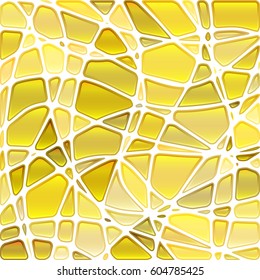 abstract vector stained-glass mosaic background - light yellow
