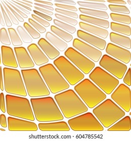 abstract vector stained-glass mosaic background - golden yellow