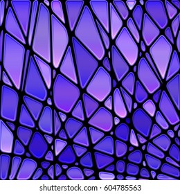 abstract vector stained-glass mosaic background - purple and violet