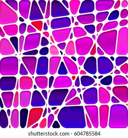 abstract vector stained-glass mosaic background - purple and violet